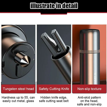 🔨 2-in-1 Car Emergency Hammer