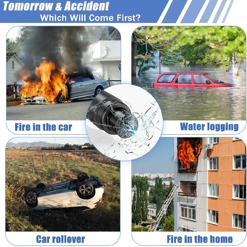 🔨 2-in-1 Car Emergency Hammer